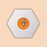 10-Inch White Hexagon Canvas Board